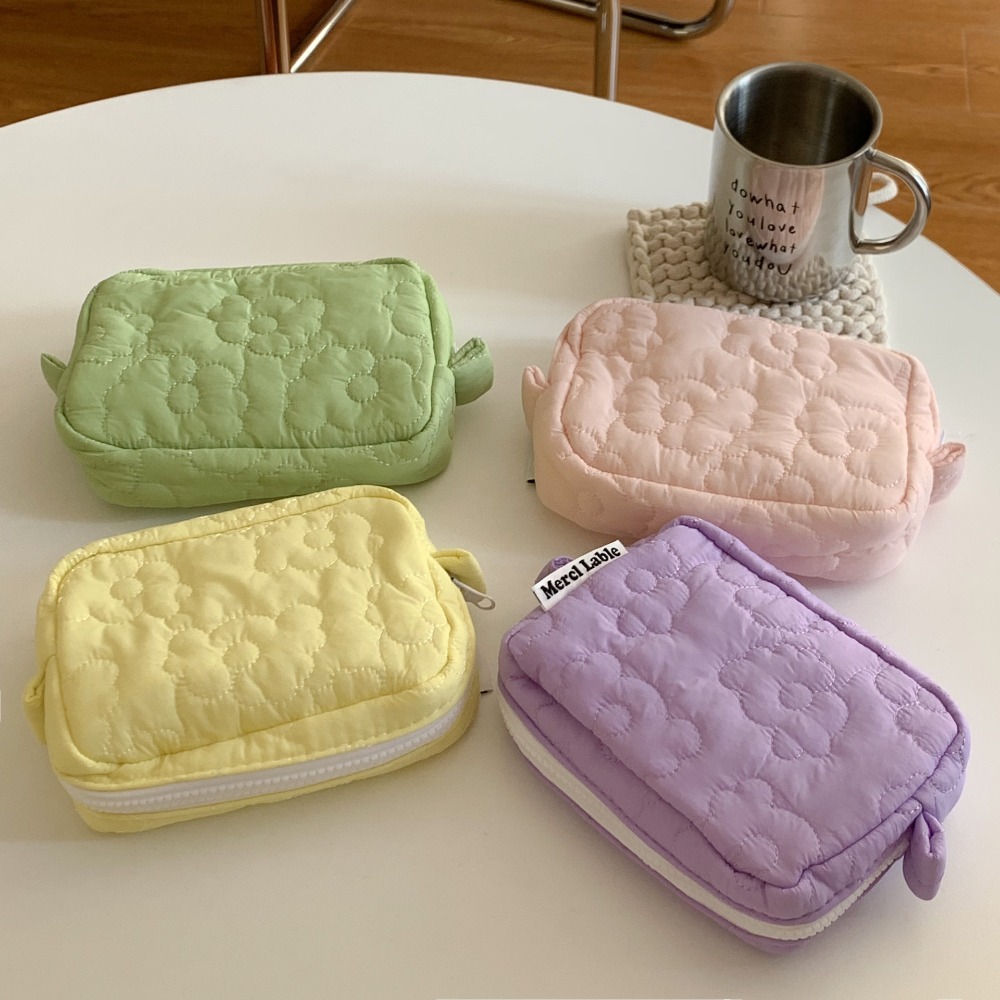 Beauty Flower Makeup - Fashion Cotton Makeup Storage Bag Korean