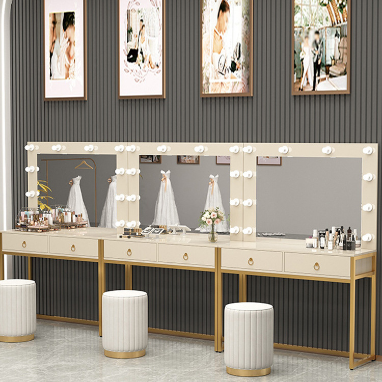 Dressing table with light mirr - Beauty Makeup Bridal ulasan dan harga