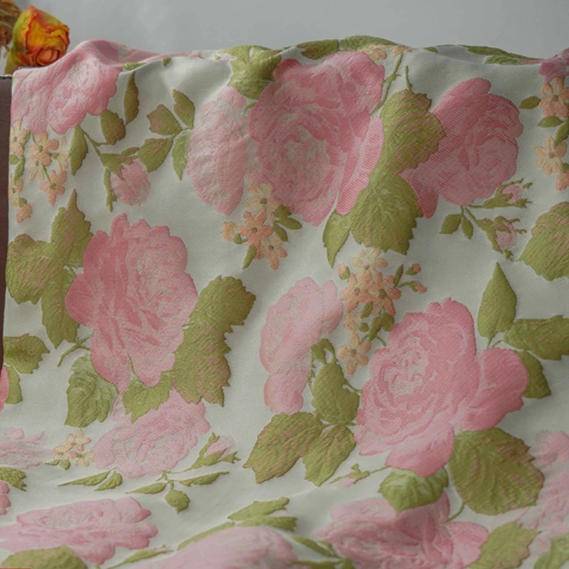 Yarn-dyed Jacquard Fabric Pink - Beauty Flower Makeup ulasan dan harga