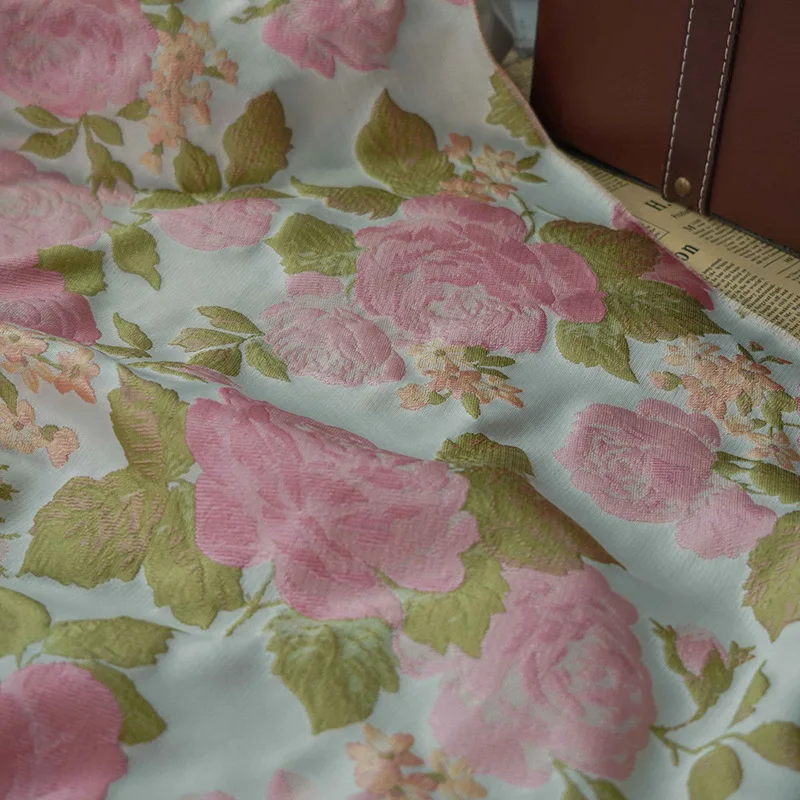 Yarn-dyed Jacquard Fabric Pink - Beauty Flower Makeup ulasan dan harga