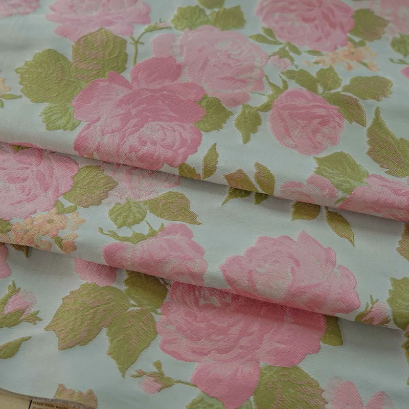 Yarn-dyed Jacquard Fabric Pink - Beauty Flower Makeup ulasan dan harga