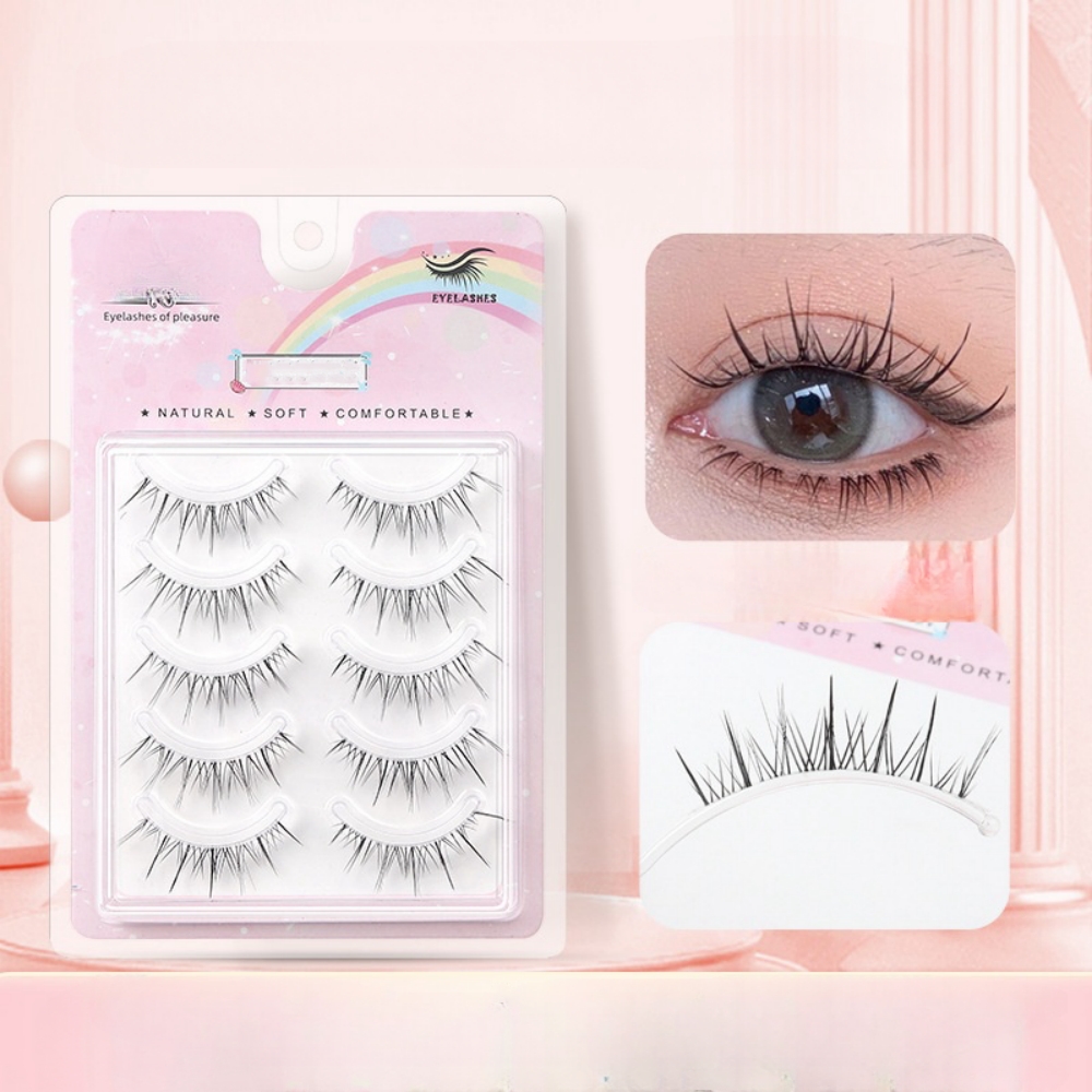 5 Pairs Transparent Stem Wavy  - Beauty Makeup Look ulasan dan harga
