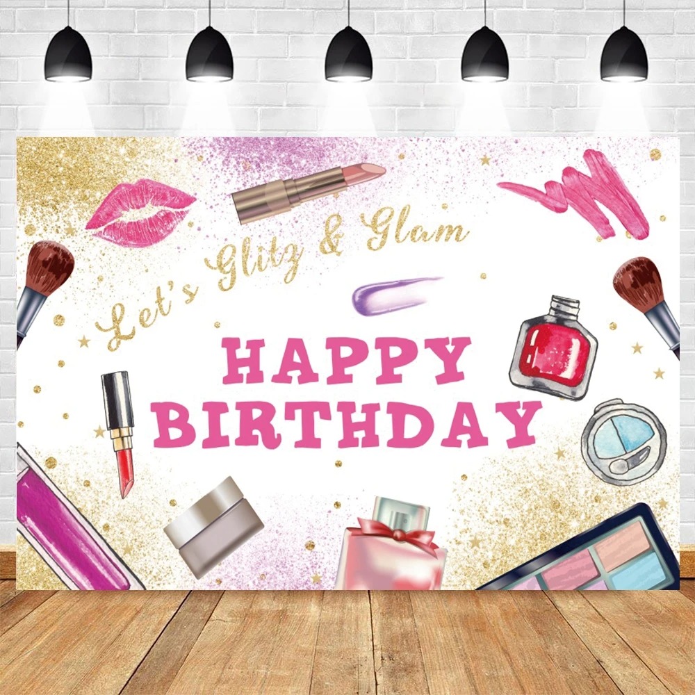 Spa Party Themed Backdrop for  - Beauty Makeup For Girl ulasan dan harga
