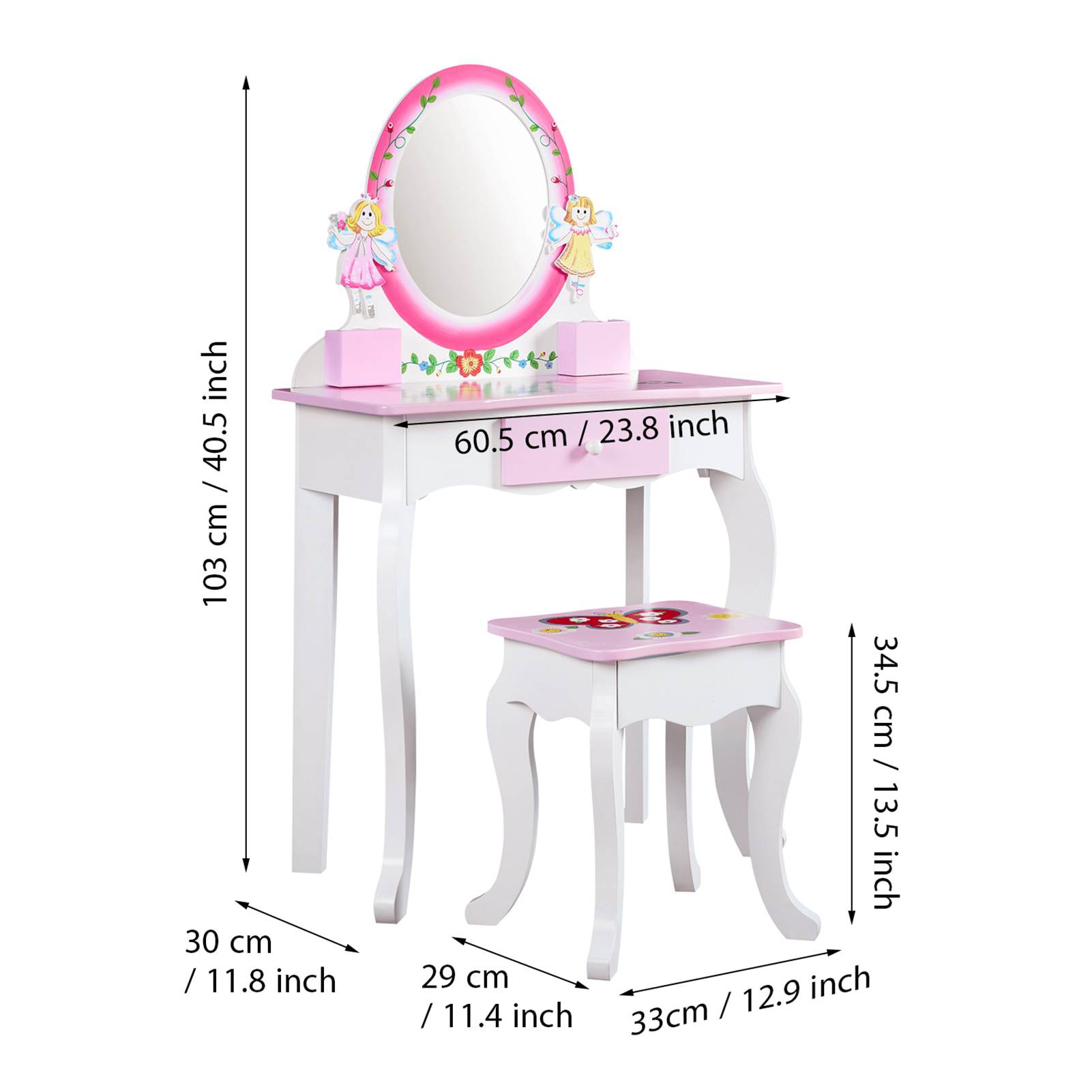 Kids Vanity Set Floral Printed - Beauty Flower Makeup ulasan dan harga