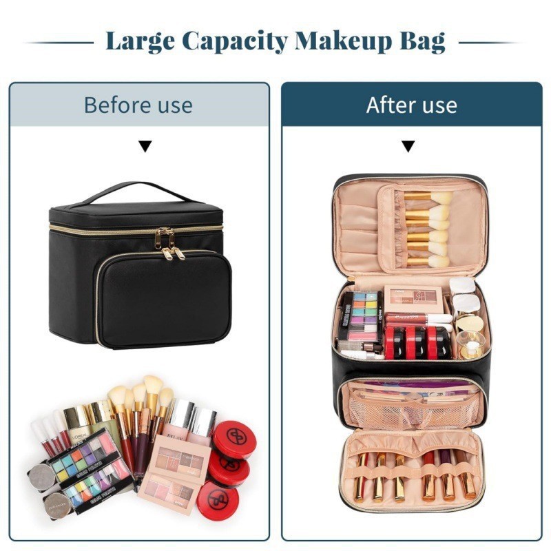 Large-sized Waterproof Makeup  - Beauty Bag Makeup ulasan dan harga