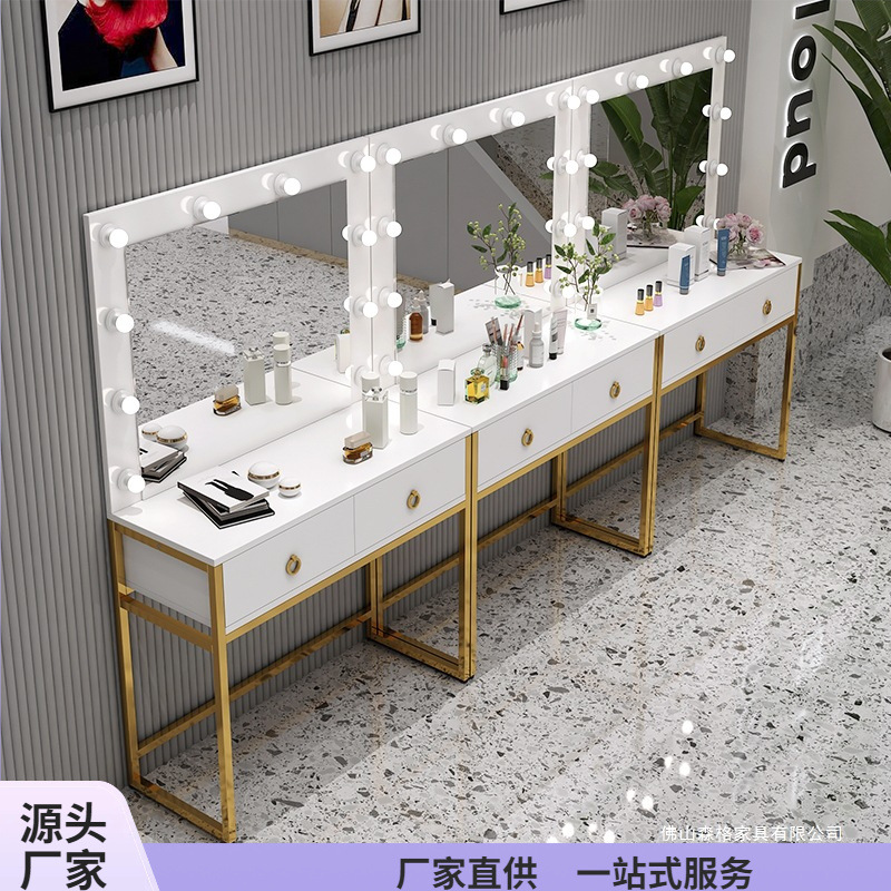 Studio dresser with lamp mirro - Beauty Makeup Bridal ulasan dan harga