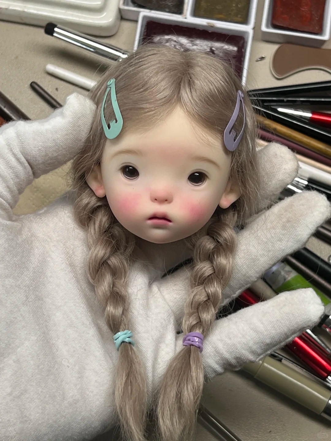 SD BJD Doll 1/6 Landoudou Head - Beauty Makeup For Girl ulasan dan harga