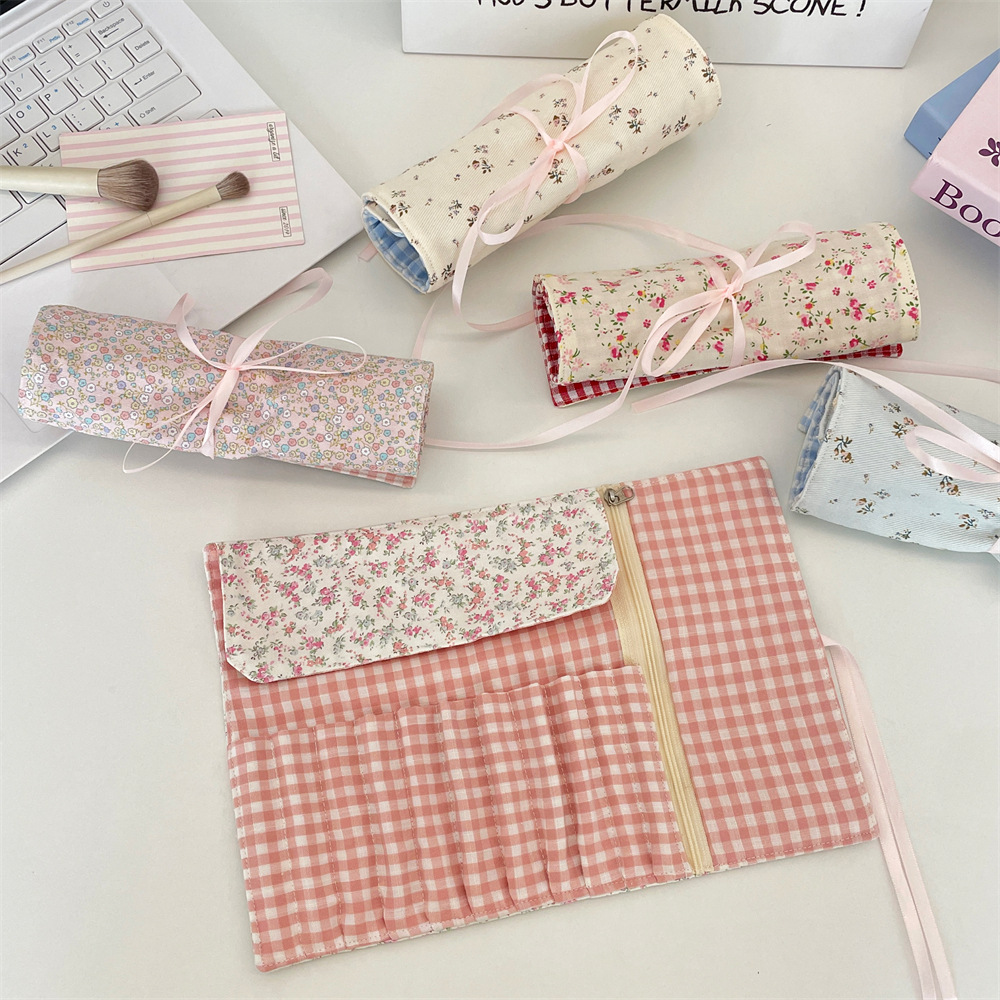 Fabric Floral Makeup Brush Sto - Beauty Bag Makeup ulasan dan harga