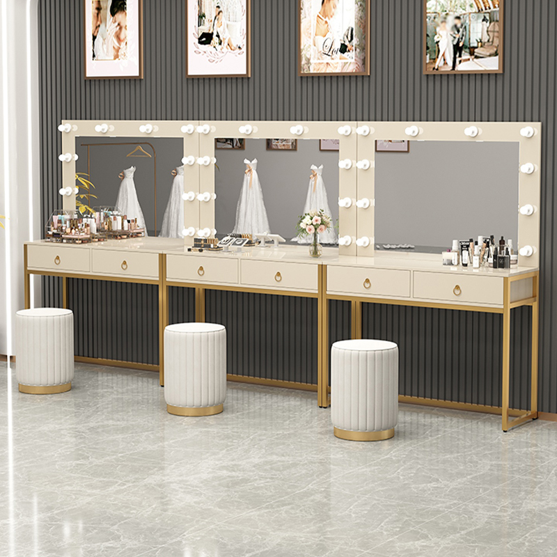 Dresser with lamp mirror integ - Beauty Makeup Bridal ulasan dan harga