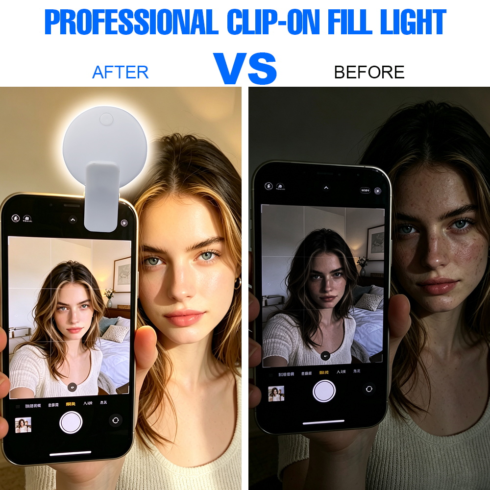 Clip On Selfie Fill Light Rech - Beauty Makeup Light ulasan dan harga