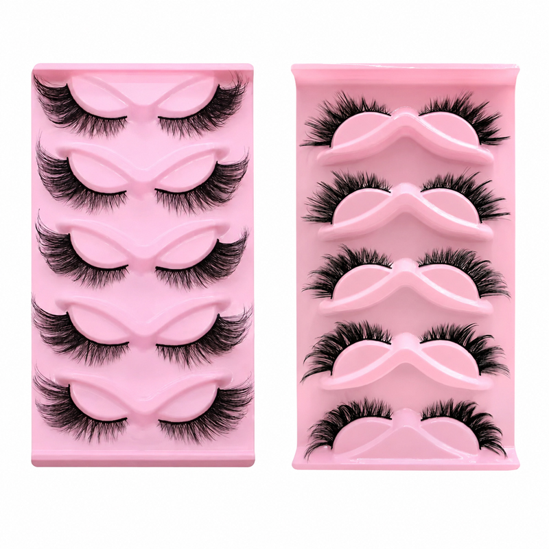 5 Pairs 2 Styles Wispy False E - Beauty Makeup Look ulasan dan harga