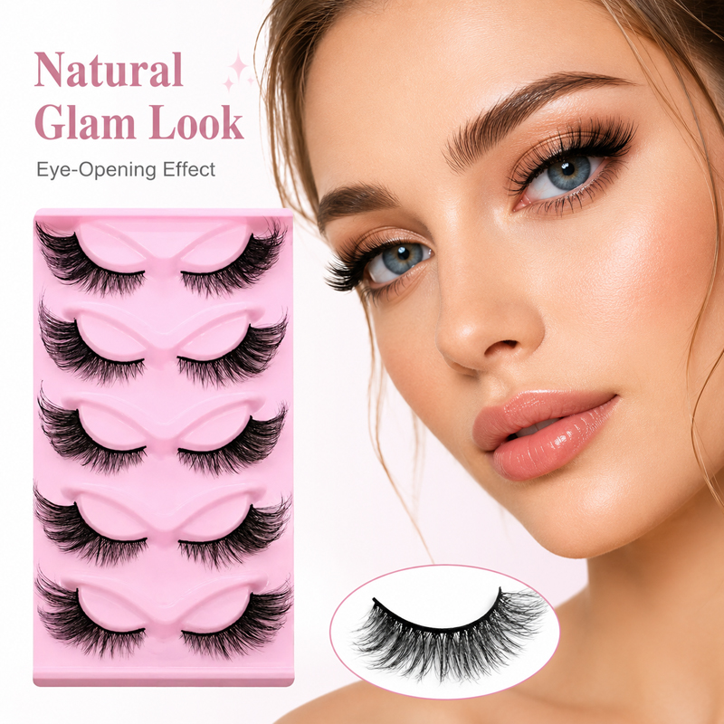 5 Pairs 2 Styles Wispy False E - Beauty Makeup Look ulasan dan harga