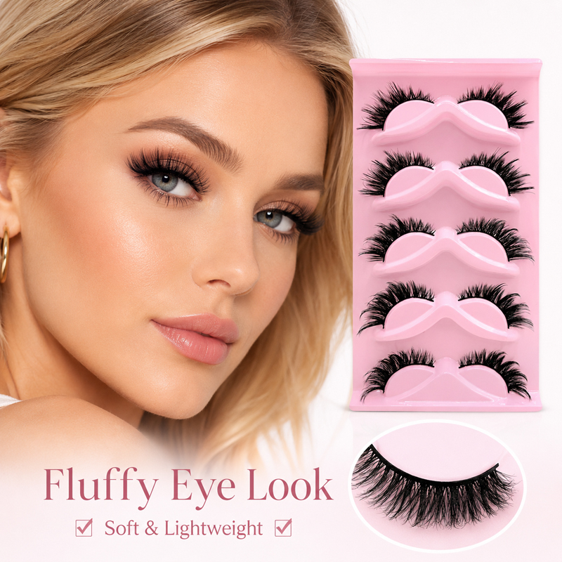 5 Pairs 2 Styles Wispy False E - Beauty Makeup Look ulasan dan harga