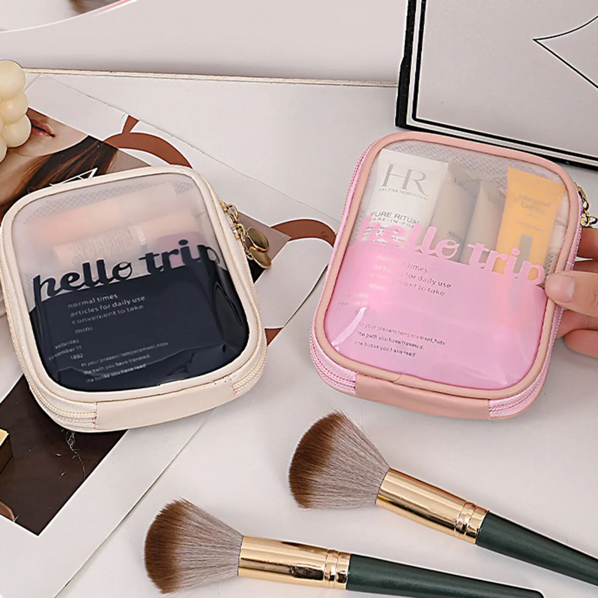 Transparent Portable Cosmetic  - Beauty Bag Makeup ulasan dan harga
