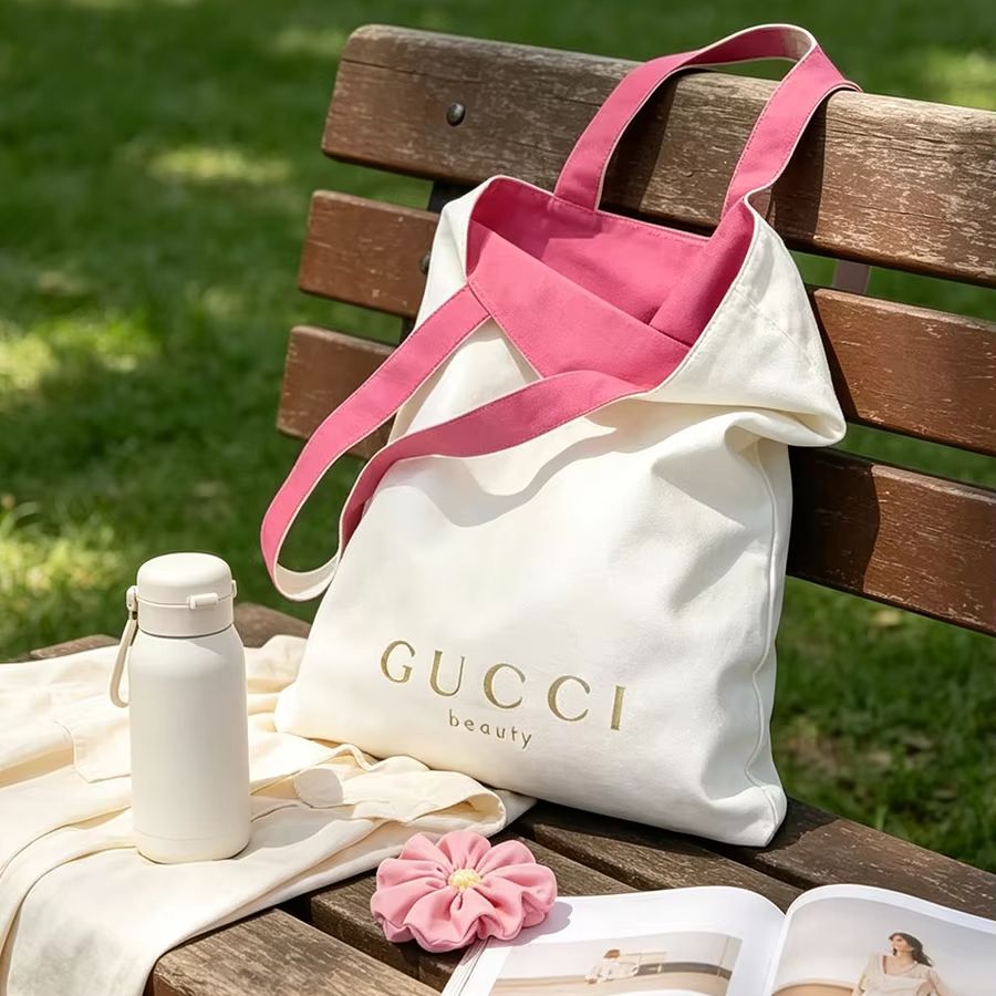 GUCCIs bag Women Canvas Tote B - Beauty Flower Makeup ulasan dan harga