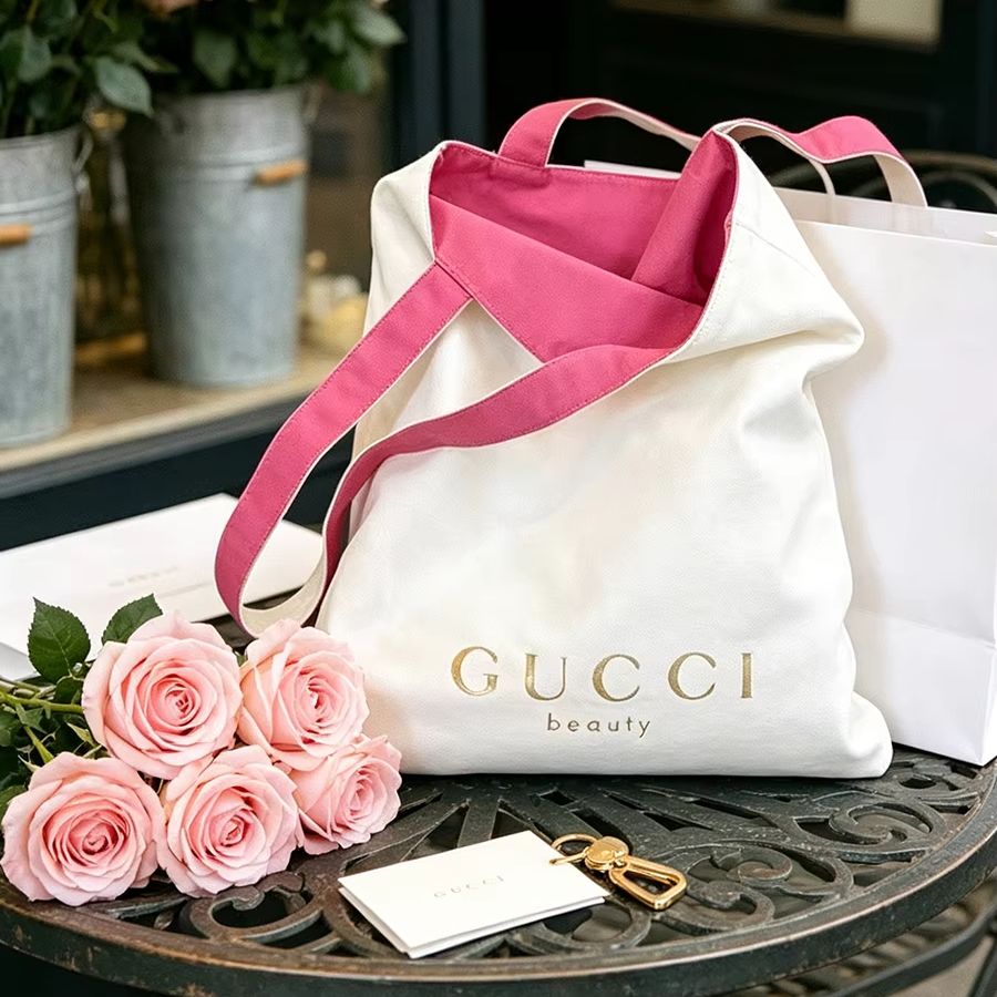 GUCCIs bag Women Canvas Tote B - Beauty Flower Makeup ulasan dan harga